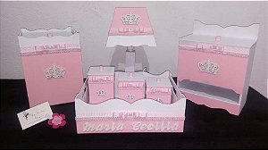 kit higiênico personalizado tema Realeza c/7 peças