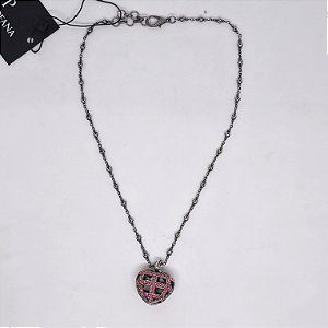 Colar heart Pink Grafite