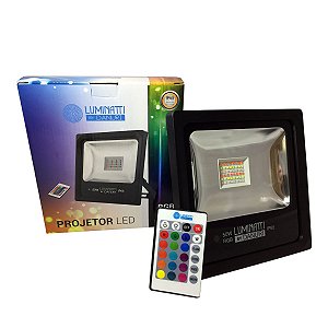 Projetor Refletor Externo Multicolor Controle Remoto 50W