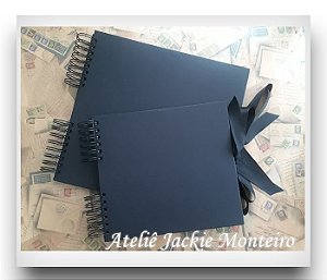 Kit Álbum G Preto e Álbum M Preto com papel manteiga