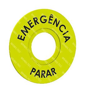 PLACA SINALIZAÇÃO "EMERGÊNCIA"  PADRÃO 22MM