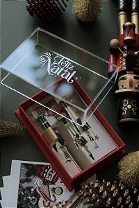 Caixa para fotos 10x15 tampa de acrílico