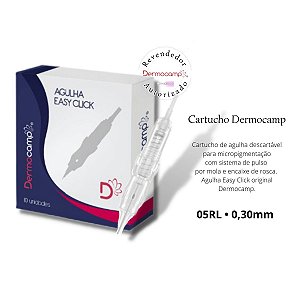 Cartucho Descartável Com Mola 5RL 0,30mm Caixa Com 10 unidades Dermocamp
