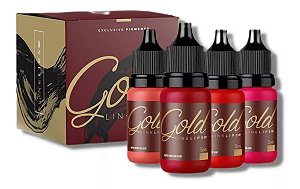 Kit 4 Pigmentos Mag Gold Line Lips Micro Labial - 5ml