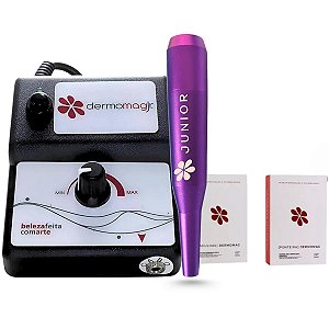 Dermografo Dermomag Junior + controle Analógico + 10 agulhas + 10 ponteiras + batoque
