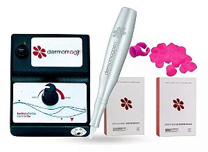 Dermografo Dermomag Pen Prata + controle Analógico + agulhas + batoque