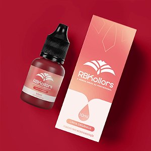 Pigmento Orgânico para Micropigmentação Vermelho Fechado com Fundo Bordô 10ml - Ruby RBKollors
