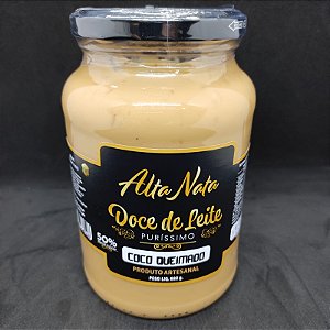 Doce de Leite ( COCO QUEIMADO ) Alta Nata 600g - 100% Artesanal