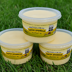 Kit 3 Manteiga Artesanal de 500g Capim Amarelo