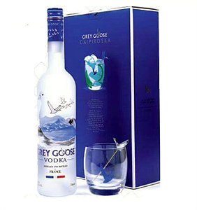 Kit Vodka Grey Goose 750 ml com 1 copo personalizado