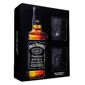 Kit Whisky Jack Daniels 1L com 2 copos