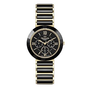 Relógio Technos Feminino Ceramic Sapphire Dourado - 6P29AMJ/1P