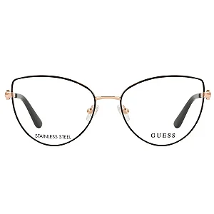Óculos de Grau Guess GU2954 Gatinho Metal Preto