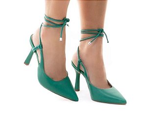 Sapato Feminino Couro Natural Verde