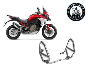 PROTETOR DE MOTOR E CARENAGEM DUCATI MULTISTRADA V4S AÇO INOX