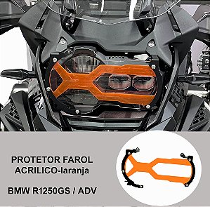 PROTETOR DE FAROL ACRILICO COM LENTE COLORIDO BMW R 1200 / 1250 GS.