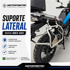 SUPORTE MALA LATERAL CF MOTO IBEX 450 INOX MOTOPOINTRC