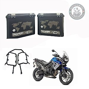 Baus Aluminio Laterais 38/35litros + Suporte Motopointrc