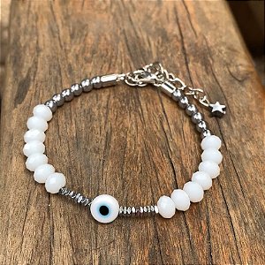 PULSEIRA OLHO GREGO BRANCA