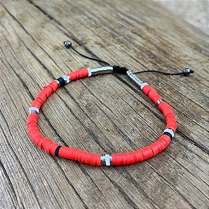 PULSEIRA DISCO VINIL VERMELHA