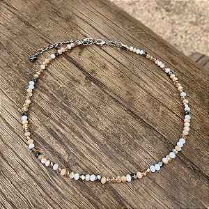 COLAR CHOKER CRISTAL NUDE
