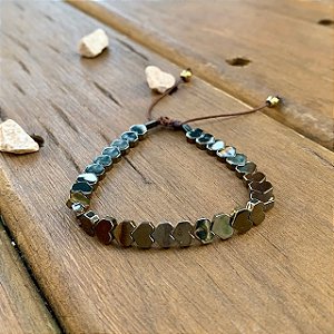 PULSEIRA MINI CORAÇÕES ÂMBAR