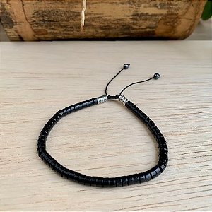 PULSEIRA PEDRA ÁGATA BLACK