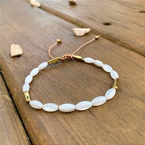 PULSEIRA MADREPÉROLA OVAL BRANCA