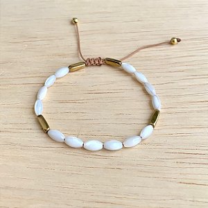 PULSEIRA MADREPÉROLA OVAL BRANCA