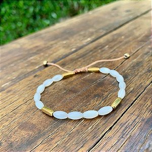 PULSEIRA MADREPÉROLA OVAL BRANCA
