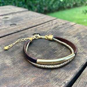 PULSEIRA HOLLY COURO MARROM