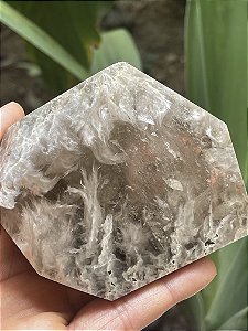 Quartzo xamã Cristal com Anfibólio