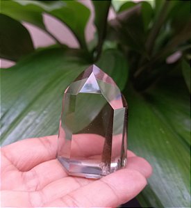 Ponta de Cristal Transparente com inclusão Especial Limpa 64g