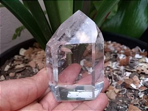 Ponta de Cristal Transparente com Arco-íris- Alta Pureza