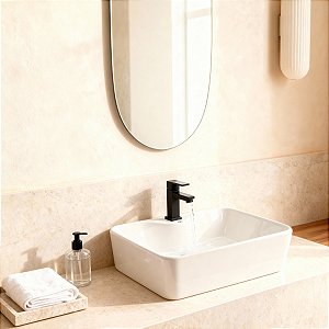 Cuba de cerâmica para banheiro/lavabo 48x38x13 cm