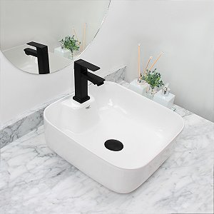 Cuba Sobrepor de cerâmica para banheiro/lavabo 40x40x14 cm