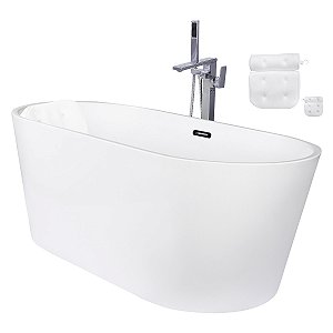 Kit Banheira Freestanding Venezza 1.50m c/Misturador Cromado