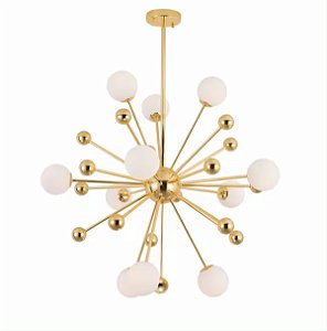 Lustre Estrela Dourada 80cm