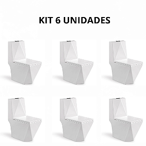 Kit 6 Unidades de Vaso Sanitário Acoplado Imperial Diamond