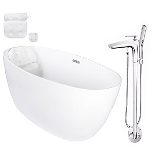 Kit Banheira Imersão Luxo Freestanding 1.50m c/Mist Cromado