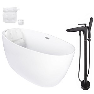 Kit Banheira Imersão Freestanding De Luxo 1.50m c/Mist Preto