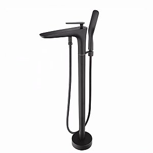 Misturador Monocomando de Piso para Banheira Preto