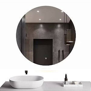 Espelho LED Banheiro Dual Touch c/ Desembaçador 80x80 cm