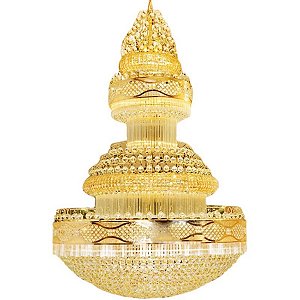 Lustre Cristal Imperial Gold 120CM - Smart Norte