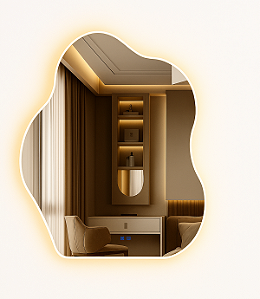 Espelho LED Para Banheiro Touch de Parede 3 Cores de Luz Com Desembaçador e Display Digital c 80X60 cm Bivolt 110V/220V