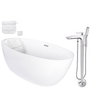 Kit Banheira Imersão Freestanding Luxo 1.70m c/Mist Cromado