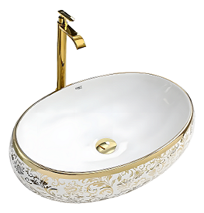 Cuba cerâmica de sobrepor banheiro/lavabo 62x42 cm