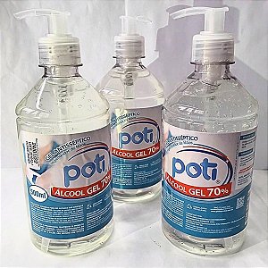 ALCOOL GEL VALVULA PUMP C/ 500ML - POTI