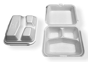 BANDEJA ISOPOR CH132 C/ 3 DIVISORIAS 2KG C/ 100UN - COPOBRAS