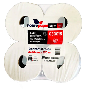 PAPEL HIG ROLAO CELULOSE 8 X 250 X9 EASY - NOBRE PAPER